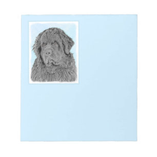 Neufundland Malerei - Niedliche Original Hunde Kun Notizblock