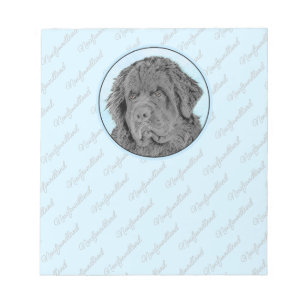 Neufundland Malerei - Niedliche Original Hunde Kun Notizblock