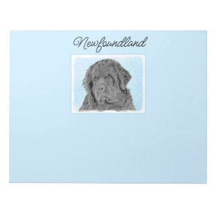Neufundland-Malerei - Niedliche Original-Hunde-Kun Notizblock
