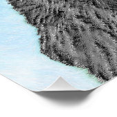 Neufundland Malerei - Niedliche Original Hunde Kun Poster (Ecke)