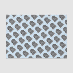 Neufundland Malerei - Niedliche Original Hunde Kun Seidenpapier