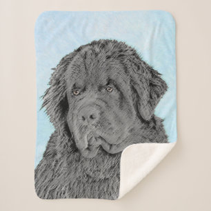 Neufundland Malerei - Niedliche Original Hunde Kun Sherpadecke