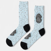 Neufundland Malerei - Niedliche Original Hunde Kun Socken (Linkes Detail)