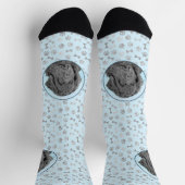 Neufundland Malerei - Niedliche Original Hunde Kun Socken (Oben)