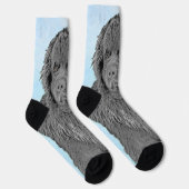 Neufundland Malerei - Niedliche Original Hunde Kun Socken (Rechts)