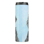 Neufundland Malerei - Niedliche Original Hunde Kun Thermosbecher (Rückseite)