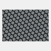 Neufundland Malerei Schwarz Niedlich Original Hund Geschenkpapier Set (Vorderseite 3)