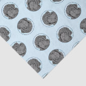 Neufundland Malerei Schwarz Niedlich Original Hund Seidenpapier (Ausschnitt)