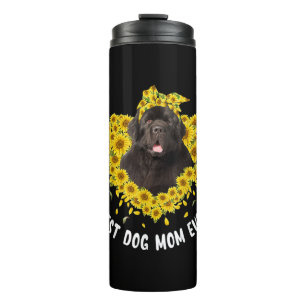 Neufundland Mama liebt Sonnenblumengeschenk Thermosbecher