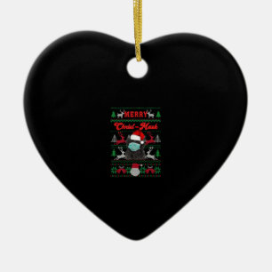 Neufundland Merry Christ-Mask Weihnachtsgeschenk Keramik Ornament