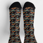 Neufundland mit Herz-Rose Valentinstag Socken (Oben)