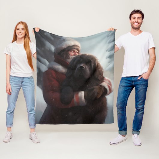 Neufundland mit Weihnachtsfeiertag Fleecedecke (Beispiel)