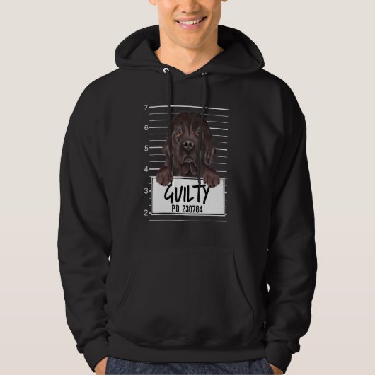 Neufundland Mugshot Guilty Dog Hoodie (Vorderseite)