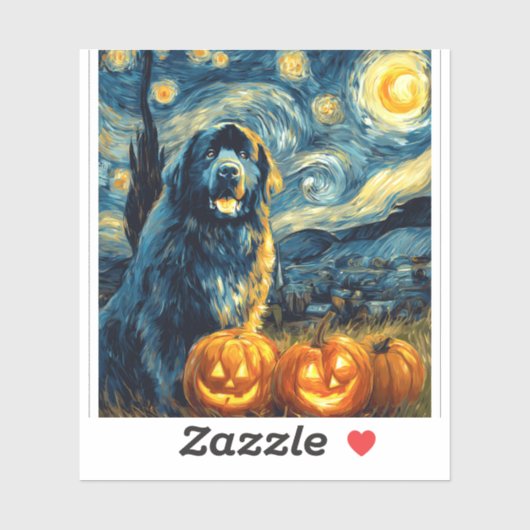 Neufundland Neufundland Niedlich Hund Halloween Ja Aufkleber (Blatt)