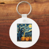 Neufundland Neufundland Niedlich Hund Halloween Ja Schlüsselanhänger (Vorderseite)