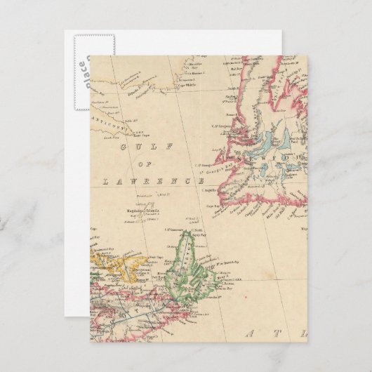 Neufundland, New Brunswick, Nova Scotia Postkarte (Vorne/Hinten)