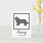 Neufundland/Newfie Hund Sympathie-Karte Karte (Gelbe Blume)