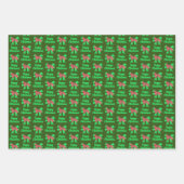 Neufundland - Niedliche Weihnachtsfrau - Farbe Bow Geschenkpapier Set (Vorderseite 3)