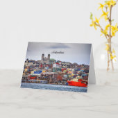 Neufundland, Panoramastadtbild, Karte (Gelbe Blume)