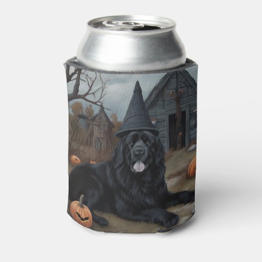 Neufundland Pumpkins Halloween Beängstigend Dosenkühler (Kanne Rückseite)