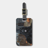 Neufundland Pumpkins Halloween Beängstigend Gepäckanhänger (Vorderseite vertikal)