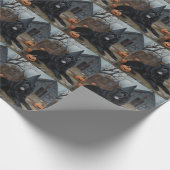 Neufundland Pumpkins Halloween Beängstigend Geschenkpapier (Ecke)