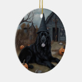 Neufundland Pumpkins Halloween Beängstigend Keramik Ornament (Rechts)