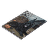 Neufundland Pumpkins Halloween Beängstigend Notizblock (Linke Seite)