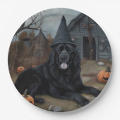 Neufundland Pumpkins Halloween Beängstigend Pappteller (Vorderseite)