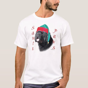 Neufundland (schwarz) Santa Paws T-Shirt
