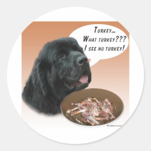 Neufundland (Schwarzes) die Türkei Runder Aufkleber