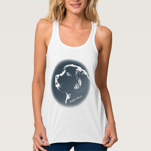 Neufundland Shirt Personalisierter Welpenhundebahn (Vorderseite)