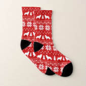 Neufundland-Silhouette-Feiertags-Muster Socken (Paar)
