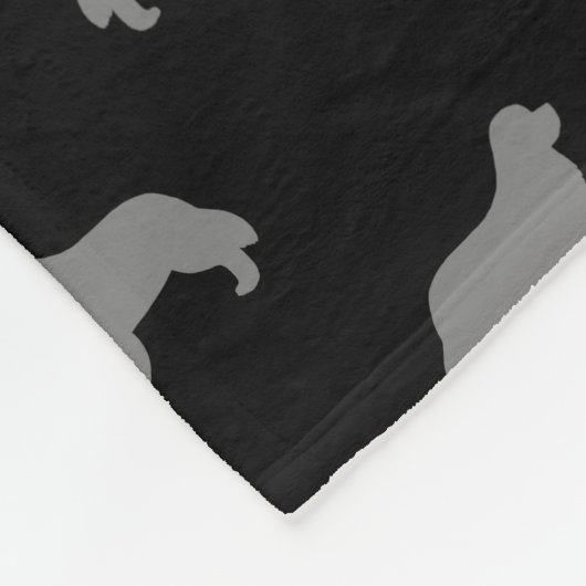 Neufundland-Silhouette-Muster Fleecedecke (Ecke)