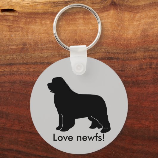 Neufundland-Silhouette Schlüsselanhänger (Vorderseite)