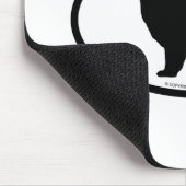 Neufundland-Silhouette-Schwarzes Mousepad (Ecke)