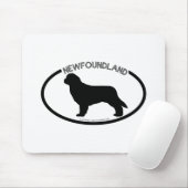 Neufundland-Silhouette-Schwarzes Mousepad (Mit Mouse)