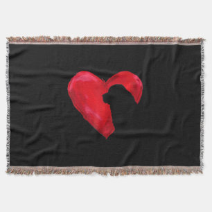 Neufundland  Silhouette Valentinstag Decke