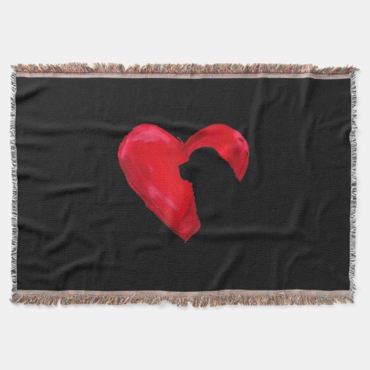 Neufundland |Silhouette Valentinstag Decke (Vorderseite)
