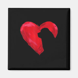 Neufundland  Silhouette Valentinstag Magnet