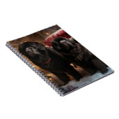 Neufundland Snowy Sleigh Weihnachtsdekor Notizblock (Rechte Seite)