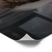 Neufundland Snowy Sleigh Weihnachtsdekor Poster (Ecke)