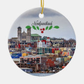 Neufundland, Stadtlandschaft mit Weihnachtsheilig Keramik Ornament (Vorne)