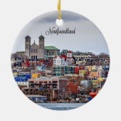 Neufundland, Stadtlandschaft mit Weihnachtsheilig Keramik Ornament (Hinten)