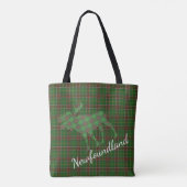 Neufundland Tartan über Elch BAG Tasche (Rückseite)