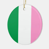 Neufundland-Tricolor-Flagge (Kanada) Keramik Ornament (Links)