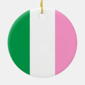 Neufundland-Tricolor-Flagge (Kanada) Keramik Ornament (Hinten)