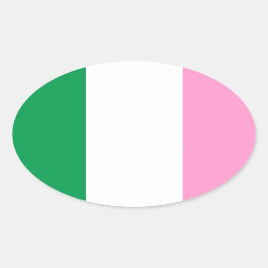 Neufundland-Tricolor-Flagge (Kanada) Ovaler Aufkleber (Vorderseite)