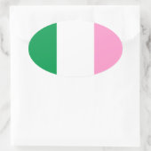 Neufundland-Tricolor-Flagge (Kanada) Ovaler Aufkleber (Tasche)