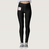 Neufundland und Labrador Flag Black Leggings (Vorderseite)